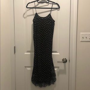 TOPSHOP polka dot pleated dress